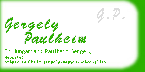 gergely paulheim business card